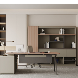 Escritorio de Oficina de Madera Directo de Fábrica, Muebles de Oficina Premium para Uso Comercial y Corporativo - Product Image 1