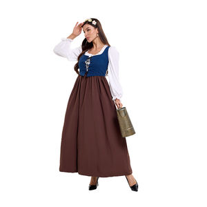 Vestido de corte <span class=keywords><strong>disfraz</strong></span> Cosplay Medieval Retro <span class=keywords><strong>Sexy</strong></span> <span class=keywords><strong>disfraz</strong></span> de sirvienta ropa granja período Colonial película <span class=keywords><strong>disfraz</strong></span> Mujer - Product Image 2