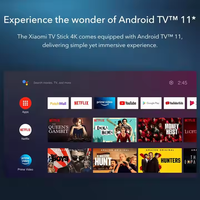 Bâtons TV Mi 4k d'origine Bâton TV certifié Android 11 Bt 5.0 Wifi 2.4g 5g 2gb 8gb Android Smart 4k Tv Box