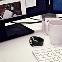 Bracelet en Silicone + cuir pour Samsung Galaxy Watch 5 Pro Watch 4 Classic Metal Black Buckle