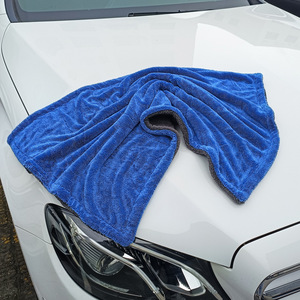 Toalla de <span class=keywords><strong>Limpieza</strong></span> para Auto de Doble Capa y Doble Color, Tela de Fibra <span class=keywords><strong>Fina</strong></span>, Terciopelo de Coral, Absorbente de Agua - Product Image 4