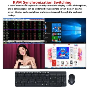 Controlador de Video Wall SYONG KVM HDMI Matrix Multi-Viewer 4x1, Conmutador Cuádruple sin Interrupciones 4 en 1 Salida, Compatible con 4K30Hz con Control Remoto IR - Product Image 4