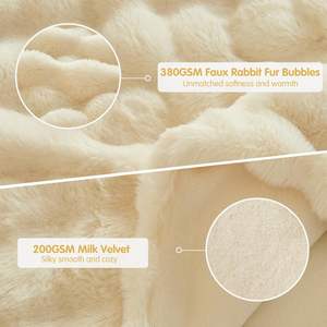 Venta al por mayor de estilo moderno de color sólido de piel sintética cubierta de cama <span class=keywords><strong>Super</strong></span> suave Seersucker para el invierno ropa de cama personalizable - Product Image 6