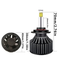 Ampoules de phare de voiture LED 16000 Lm 70w H7 H4, ampoules de phare de voiture LED 16000 Lm 70w H7 H4 H11, puce importée R1T, ampoule de phare de voiture LED