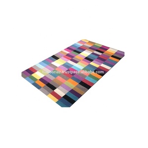 Haute qualité 100% laine tissé à la main imprimé rayé plat tissage tapis bas prix pour les hôtels entrée fabriqué en inde commande en gros bienvenue! - Product Image 2