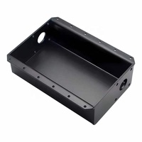 Fabrication sur mesure de tôles métalliques de précision, boîtier électronique en acier avec revêtement en poudre noire, boîte de commande, trous découpés au laser TZR