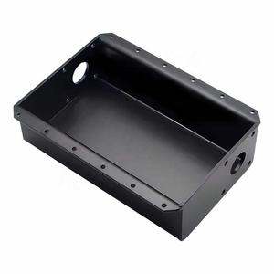 Boîtier électronique en acier avec découpe laser, fabrication sur mesure de tôles de précision, revêtement noir en poudre, boîte de commande - Product Image 3