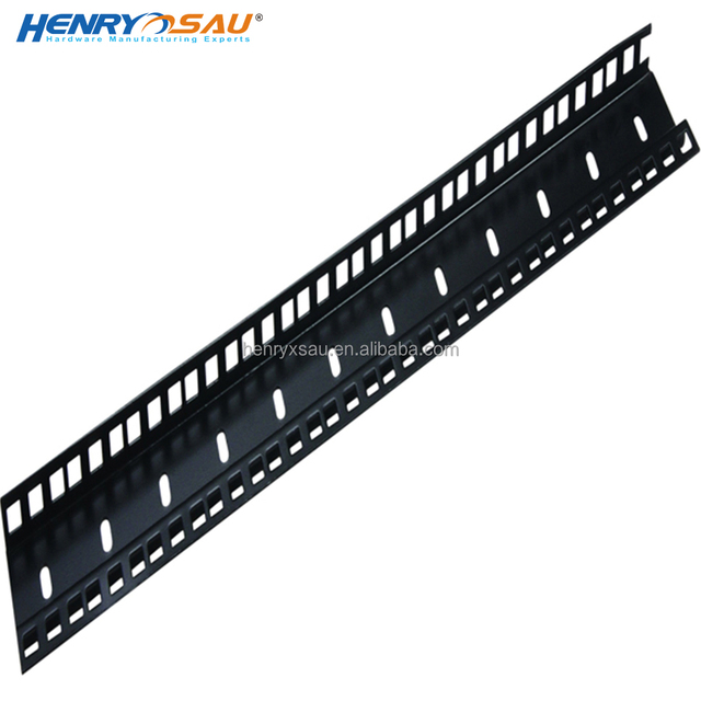 Stage Equipment Rack case 8U Double Rack Rail Strip With Punched square Hole Full Hole 8 Space Rack Rail Pair