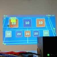 Projecteur interactif mobile tout-en-un Ultra-HD 4K pour sol/mur, une solution de projection murale interactive intégrée pour les enfants