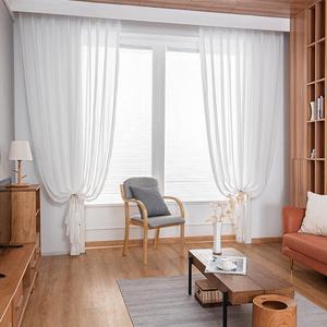 Rideaux semi-transparents XinLan blancs non transparents, rideaux filtrant la lumière pour hôtel - Product Image 1