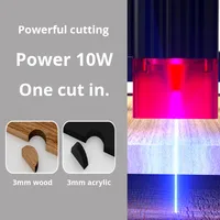 Machine de gravure au laser à diode entièrement automatique pour cuir, précision de 0,1 mm, fonctionnement en trois modes USB/App/ sans fil, prend en charge le format DXF
