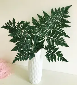 X393 Boeketten Bloemstukken Muur Opknoping Gedroogde Dark Green Real Natuurlijke Gedroogde Groene Varens Bewaard Alpine Fern Bladeren