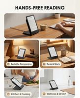 Support de charge sans fil pliable, angle réglable, chargeur portable adapté pour Kindle Paperwhite Signature et Galaxy Ebook