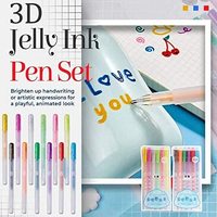 3D Gelee Stift, Funkelnden Gelly Roll Pen-Set, glossy Jelly Tinte Stift Wasserdichte Verblassen-beweis für DIY Writing Zeichnung (6/12Pcs)