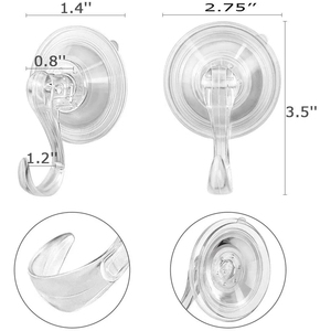 1Pcs Suction Cup <b>Hooks</b> Reusable Powerful Waterproof Shower <b>Hooks</b> Heavy Duty Vacuum Suction Hanger for Shower Window <b>Towel</b> Door - Product Image 6