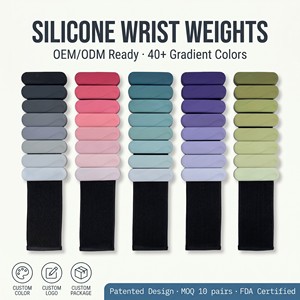 <span class=keywords><strong>Pesi</strong></span> da Polso Regolabili in Silicone con Nucleo in Ferro, Gradiente Personalizzato, Sicuri per la Pelle, per Allenamento in Palestra - Product Image 1