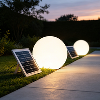 Lampe globe solaire LED RGB, étanche IP65, rotomoulée, à changement de couleur, décorative