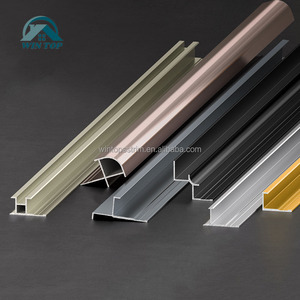 <span class=keywords><strong>Moulure</strong></span> murale décorative en aluminium Win Top Garniture de panneau mural en aluminium Bande de fermeture Décoration murale de fond Garniture de bord de joint - Product Image 1