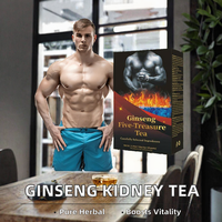Thé aux fleurs biologique mélangé pour l'amélioration sexuelle, formule de thé aux cinq trésors de ginseng, marque privée personnalisée OEM, vente en gros