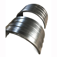 Garde-boue de semi-remorque à essieu simple, plaque de support en aluminium avec bande blanche, garde-boue personnalisé en acier pour remorque