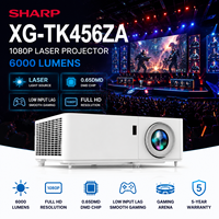 Projecteur laser Sharp XG-TK456ZA 1080P 6000 lumens DLP 3D Ready avec haut-parleurs intégrés pour home cinéma