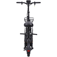 Trottinette électrique pliable noire et orange H14 600W 36V 10Ah 14 pouces pour adultes avec siège et panier