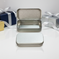 Boîte rectangulaire mini en fer blanc à couvercle rabattable 80x38x20mm - Emballage alimentaire écologique pour chocolats, gâteaux, pâtisseries, mariages, chewing-gums