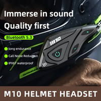 Casque de moto avec écouteurs SM10 pour les longues distances, batterie 25h, réduction de bruit CVC, étanche IP67