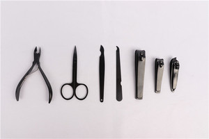 High Quality 7 In1 Promotion Gift Bag Pedicure <strong>Manicure</strong> Black Nail Clipper <strong>Set</strong> - Product Image 6