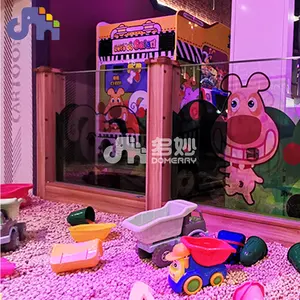 Terrain de jeux intérieur personnalisé Domerry Équipement d'amusement Piscine de sable souple avec grain de bois véritable pour enfants
