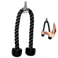 Câble de fixation de fitness de haute qualité Pulldown 27 pouces corde triceps en nylon robuste