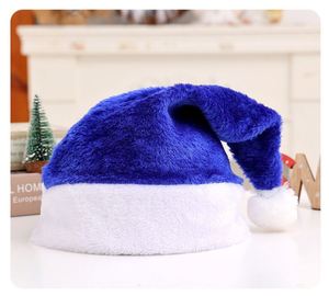 Chapeau de Père Noël classique rouge en velours avec bordure en fourrure, long chapeau de fête pour enfants et adultes pour Noël - Product Image 5