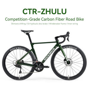 ROCKBROS <span class=keywords><strong>V</strong></span>élo de route à frein à disque 12 vitesses 700c Cadre en fibre de carbone <span class=keywords><strong>V</strong></span>élo de course sportif de haute qualité avec fourche à suspension - Product Image 2