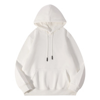 Vente en gros de sweats à capuche vierges pour hommes, couleur crème unie, en molleton épais, style décontracté oversize, personnalisables avec logo, OEM, en gros