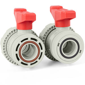 วาล์วเชื่อมแบบก้นแนวอุตสาหกรรม PPH fluororubber Union แบบคู่ - Product Image 2