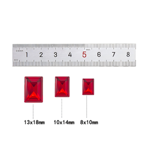 Broca de uñas rectangular de cristal con forma de azúcar de roca, punta recta, base puntiaguda, forma irregular, para bricolaje - Product Image 2