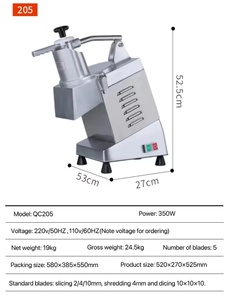 2026 Bester Neuer Gemüseschneider für Haushalt und Restaurant Obst- und Kartoffelschneider und Würfelschneider 220V Motor Neues Produkt - Product Image 6