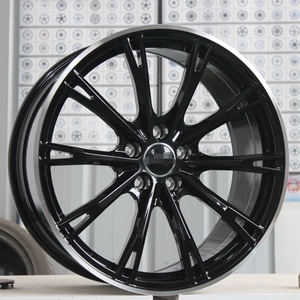 Jantes en alliage forgé 5x112 Noir brillant avec bord usiné 18 19 20 21 22 pouces pour Audi BMW Benz Style <span class=keywords><strong>ABT</strong></span> - Product Image 2