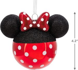 Adorno Navideño Colgante para Árbol de <span class=keywords><strong>Navidad</strong></span>, Hecho a Mano, de Cristal Soplado con Diseño de Minnie Mouse - Product Image 3