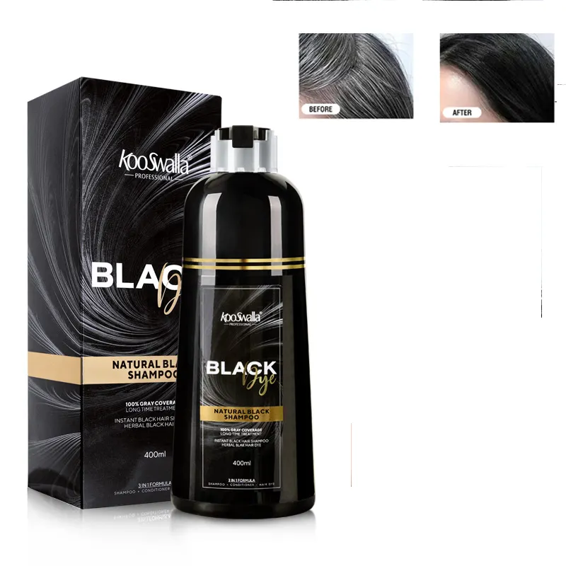 400ml Professional Permanent Halal Arganöl Natürliches schwarzes Haar färbemittel Haarfarben Shampoo für Männer und Frauen