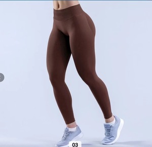 新しいスタイルの速乾性ランニングタイツ、ダルスレッドヨガパンツ、サマースウェットパンツ、女性用シームレスヨガパンツ - Product Image 5