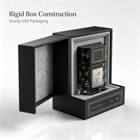 Boîte cadeau de luxe personnalisée vert foncé rigide pour parfum, emballage en carton rigide pour flacons de parfum