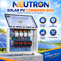 Boîtier de Combinaison de Chaînes Photovoltaïques IP66 1000V 12 Entrées 1 Sortie, Montage Mural, Conception Personnalisée avec Connecteurs MC4 Compatibles pour Panneaux Solaires