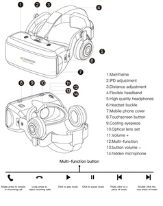 Lunettes de réalité virtuelle numériques, dispositifs BT, <span class=keywords><strong>casque</strong></span>, lentilles, lunettes, écouteurs, <span class=keywords><strong>prix</strong></span> bas, lunettes VR 3D, autres produits intelligents - Product Image 6