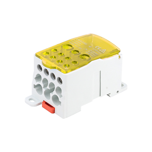 Bloc de distribution sur rail DIN UKK250, <span class=keywords><strong>bornier</strong></span> de distribution électrique avec une entrée et plusieurs sorties, boîte de jonction pour connecteurs de fils électriques - Product Image 5