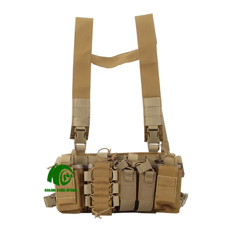 Kango Camouflage Quick Release Tactische Vest Aan Te Passen Borst Gereedschap Rig Tas Tactische Borst Rig