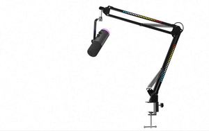 Nuevo Micrófono Dinámico RGB Profesional con Soporte RGB, Micrófono de Grado Estudio para Podcast y Videojuegos, para Grabación de Audio - Product Image 5