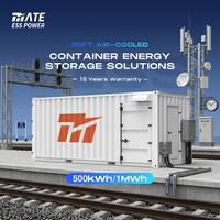 Sistema de Almacenamiento de Energía en Contenedor Modular MATE de 20 pies con Batería LiFePO4 de 500kWh 1MWh para Sistema de Respaldo de Comunicación y Señalización Ferroviaria