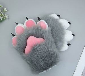 Nouvelle peluche chat griffe gant mignon Anime Cosplay spectacle accessoires femmes patte moelleux mitaines de haute qualité - Product Image 3