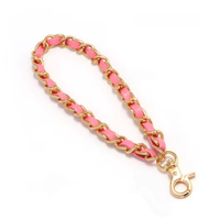 Cordon en cuir pour téléphone, breloque antivol, accessoires de poignet pour téléphone portable, bracelet décoratif pour femme, chaîne métallique pour appareil photo et portefeuille